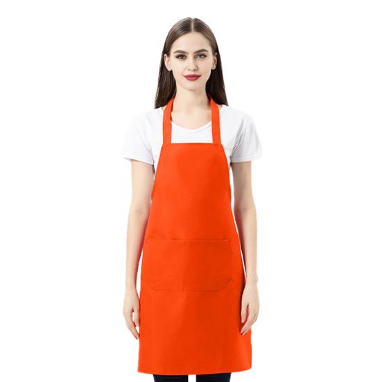 Kitchen Apron Wrinkle Resistant Adjustable Straps Back Lace Apron with Large Front Pocket Cooking BBQ Waiter Chef Aprons for Home Restaurant Cafe Use