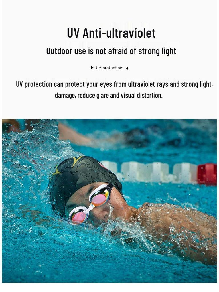 High-Definition Silicone Swimming Goggles for Adults - Waterproof, Professional Outdoor Eye Protection Swim Gear for Men and Women