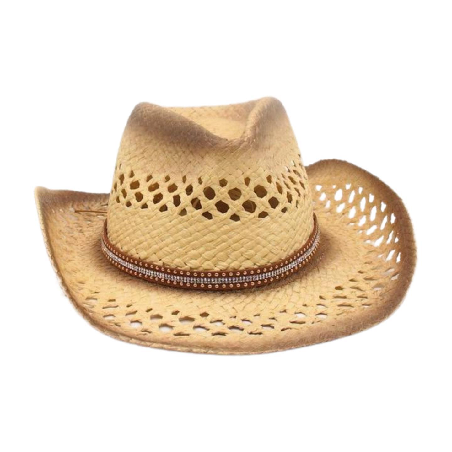 

Simple Travel Beach Travel Denim Breathable Spring And Summer Hollow Windproof Sunscreen Straw Hat One size