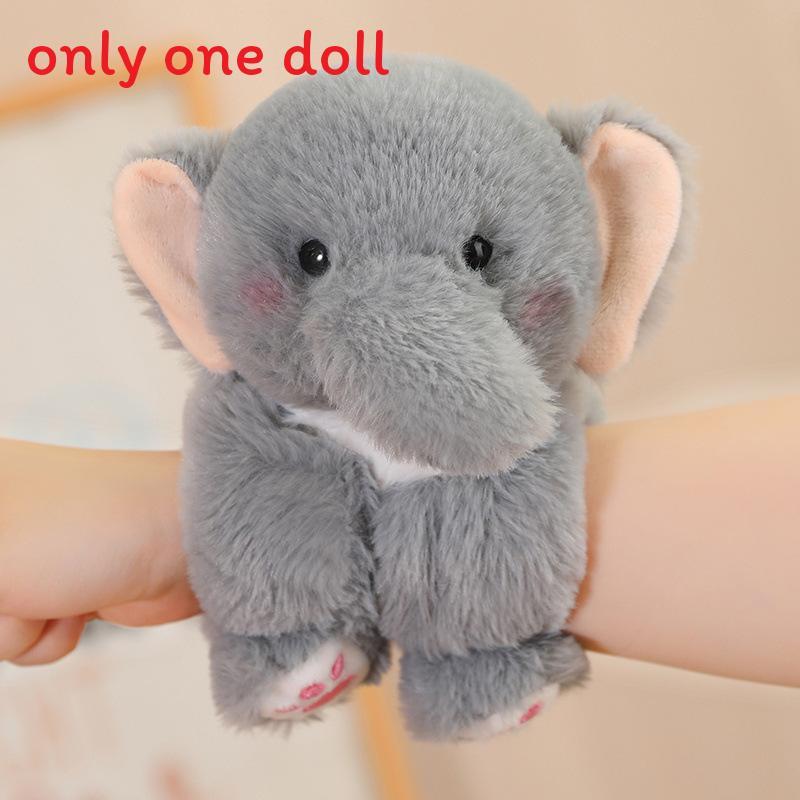 Cartoon Animal Hand Ring Plush Toy With Fox Dinosaur Shark For Kids Gift