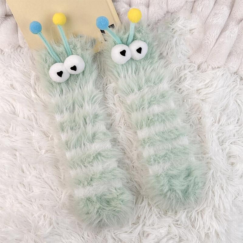 Women Thicker Warm Fuzzy Socks Plush Warm Winter Socks for Sleep Home,Soft Cosy Socks Funny Ankle Crew Socks Streetwear