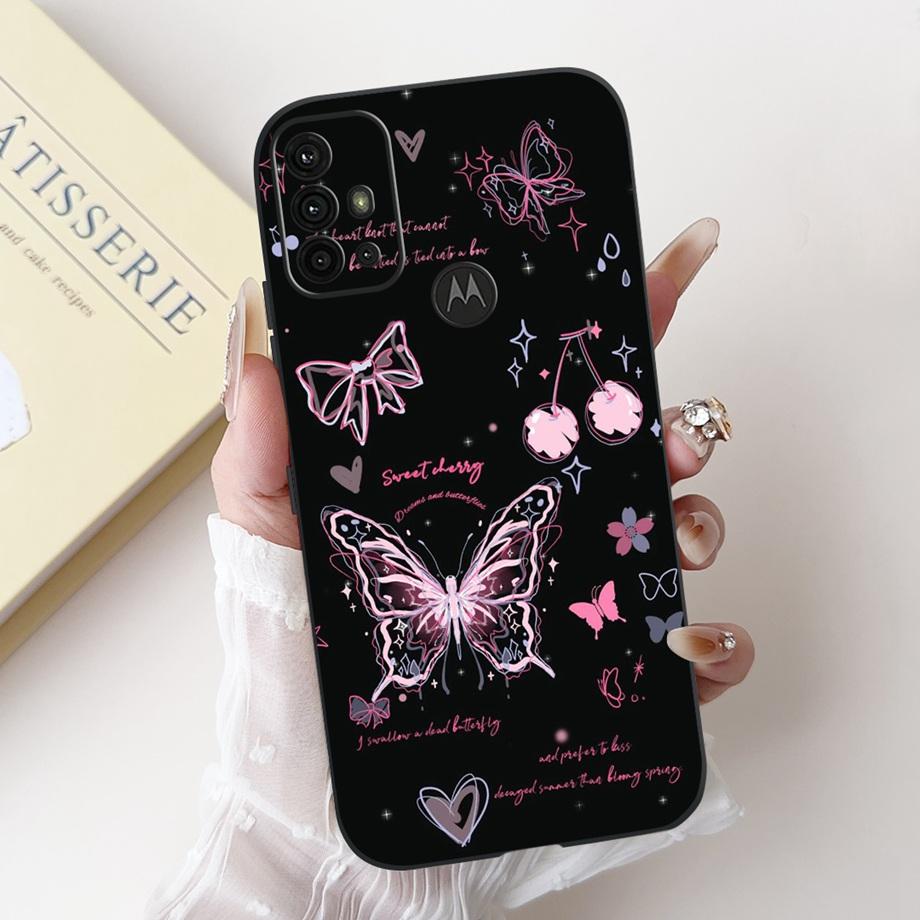 For Motorola Moto G10 G20 G30 G40 Fusion G50 G60 Phone Case Back Cover Soft Matte Silicone Slim Funda Lovely Panda Rabbit Flower