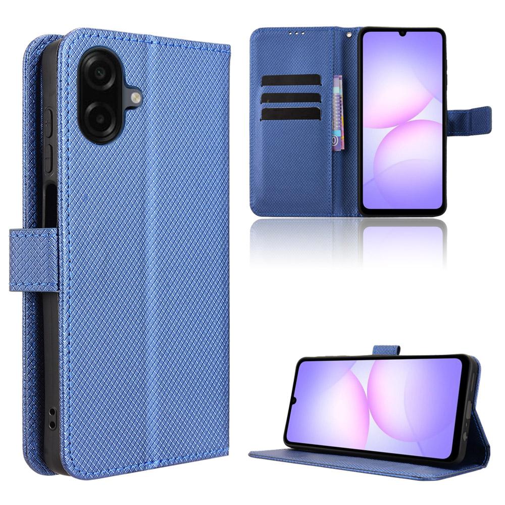 For Samsung Galaxy A07 4G Leather Wallet Case with Strap Diamond Texture Phone Cover