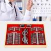 Conjunto de Lentes de Prova Ópticas de 104 Peças, Lentes Ópticas de Alta Precisão, Kit de Optometria com Armação de Óculos, Conjunto de Lentes de Prova com Aro de Metal de Precisão