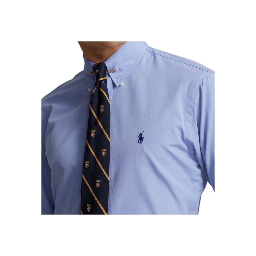 Polo Ralph Lauren Solid Color Pony Embroidered Single-Breasted Long Sleeve Shirt Men Shirts Lafayette-Blue 710883341-001