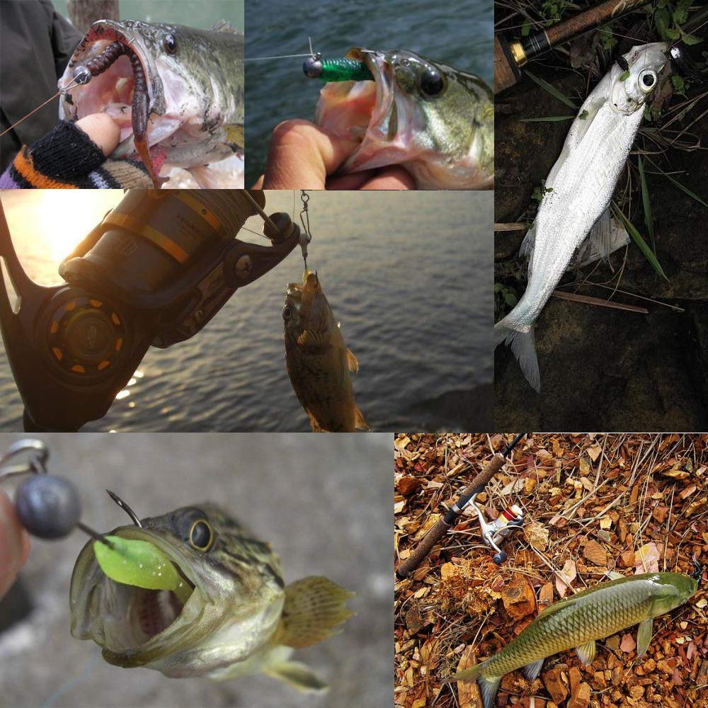 Goture Jig Head Set, Fishing Hooks for Chinning and Rockfishing, 14g, 30 Hooks, with Case