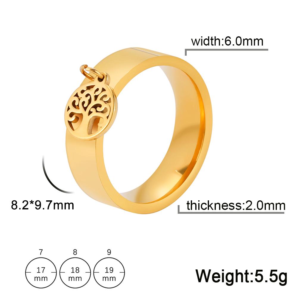Heart Charm Rings for Women Bohemian Stainless Steel Gold Aesthetic Ring Trend Korean Jewelry Birthday Gift