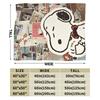 Cute Snoopys Manga Blankets Plush Throw Blankets Bedroom Sofa Portable Soft Warm Bedsprea,
