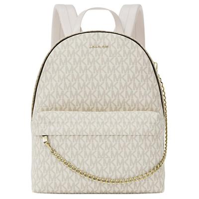 Zaino MK Slater Signature Classico con Stampa Lettere Tela Rivestita Grande Zaino Donna Beige 35F5G04B3B-LTCRMMULTI