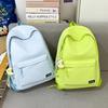 Schoolbag Travel New Middle and High School Backpack Solid Color Schoolbag Female High School College Student Harajuku Large Capacity Backpack