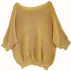 Solid Color Off-the-Shoulder Chunky Knit Batwing Sweater - Available in Multiple Colors