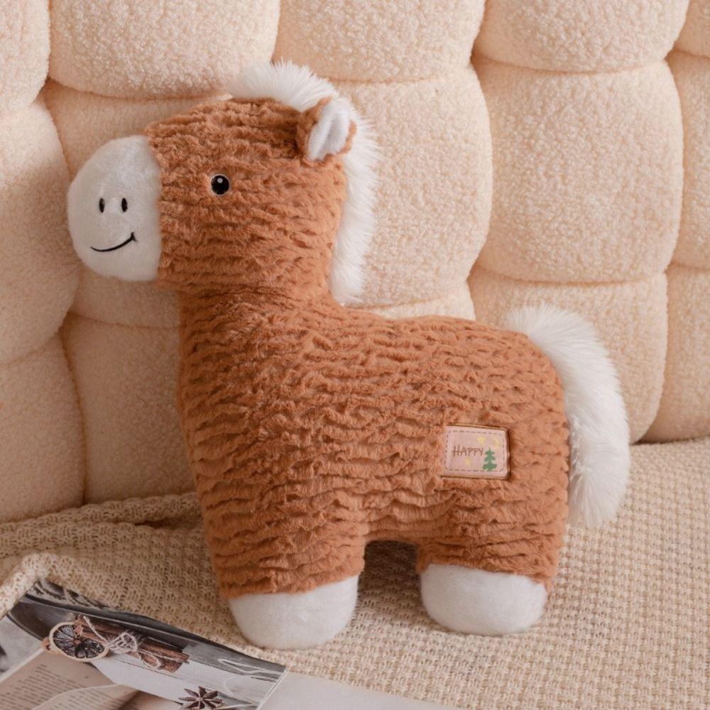 Soft Horse Plush Dolls 50cm Horse Shape Cushion Children With Sleeping Doll  New Year Decorations
