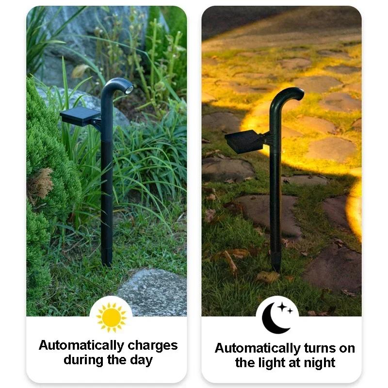 1-4 Pcs Solar LED Light Super Bright Spotlight Outdoor IP55 Waterproof Lawn Lamps Path Light for Garden Walkway Decor Lighting