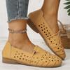 Fashion Concise Solid Hollow Flat Shoes for Women Summer Comfortable Shallow Women's Flat Shoes Slip On Walking Woman Flats Shoes