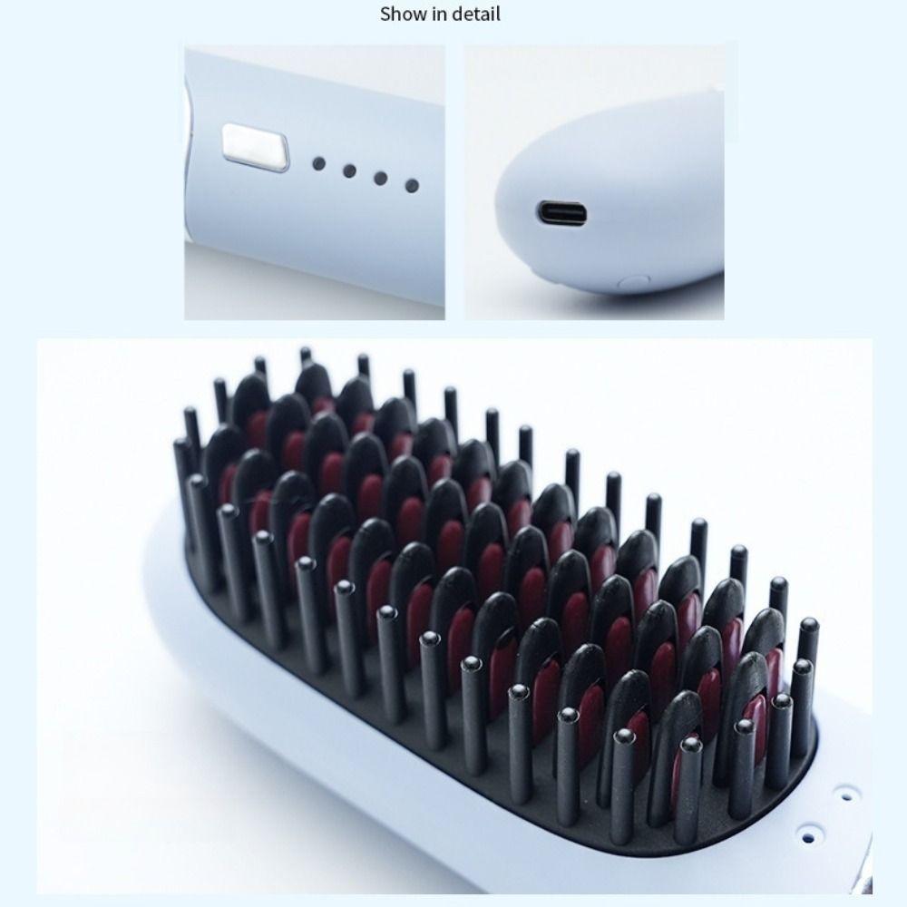 Straight Roll Dual-Purpose Charging Straight Hair Comb Long Lasting Electric Hot Comb  Gifts