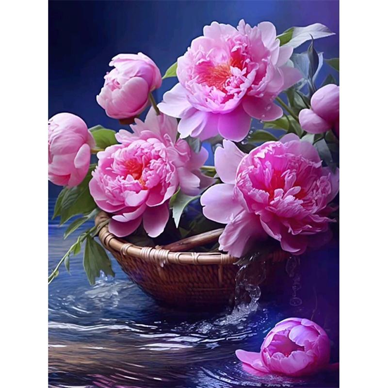 DIY Diamond Painting Beautiful Flowers Cross Stitch Kit Mosaic Art Diamond Painting Full Circle Diamond Home Decoration