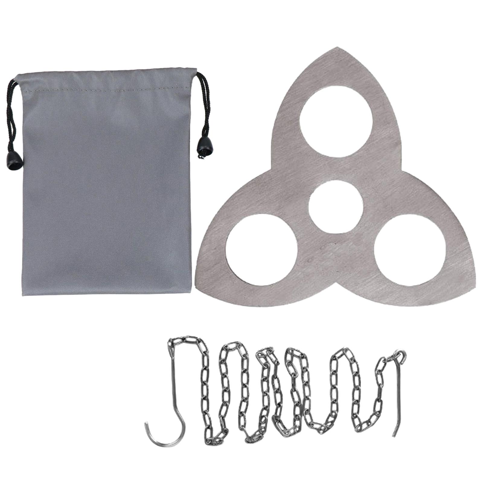 Camping BBQ Tripod Board and Adjustable Chain to Turn Branch into Campfire Tripod Cooking Campfire Grill Pot Holder Hook 1