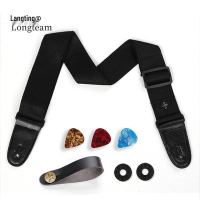 Langting Grenzüberschreitendes Akustik- und E-Gitarrengurt-Set - Baumwoll-Folk-Design