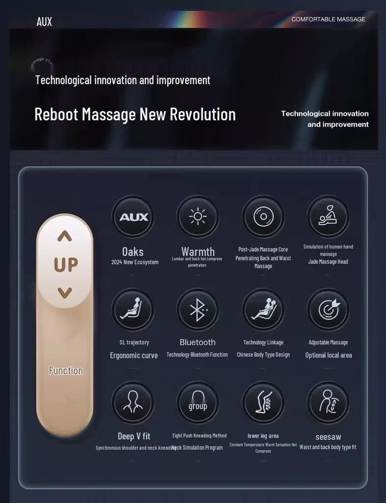 Oakes Electric Zero Gravity Full Body Massage Chair with Intelligent Automatic Kneading.