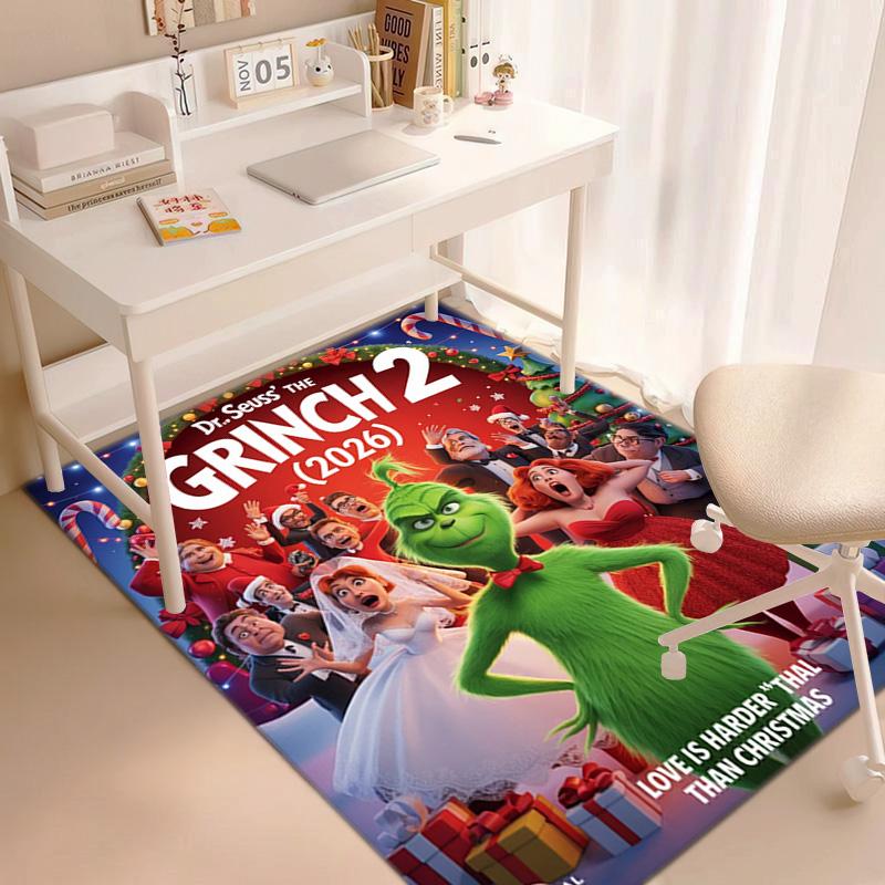 Christmas Gift Comedy Movie How the Grinch Stole Christmas carpet home living room decoration table and chairs anti slip door mat carpet A4