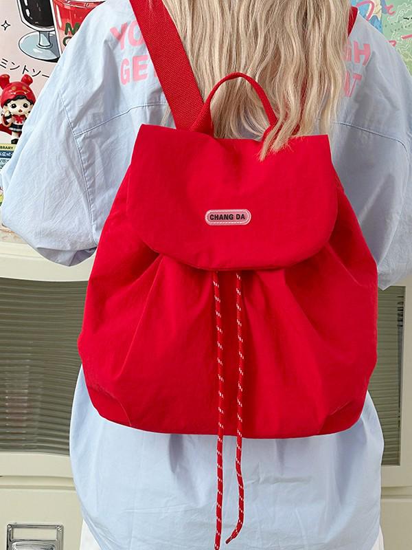 High-End Rucksack für Damen im koreanischen Stil, niedlich, leicht mit Kordelzug, für Pendler und Ausflüge