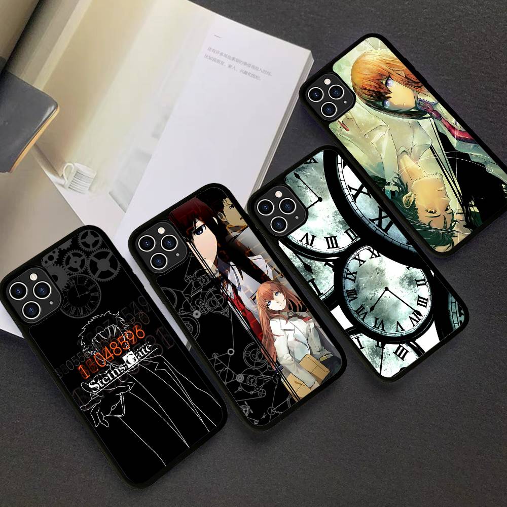 Anime Steins Gate Phone Case Silicone PC+TPU For For iPhone 11 12 13 14 15 16 Plus Pro Max Cover