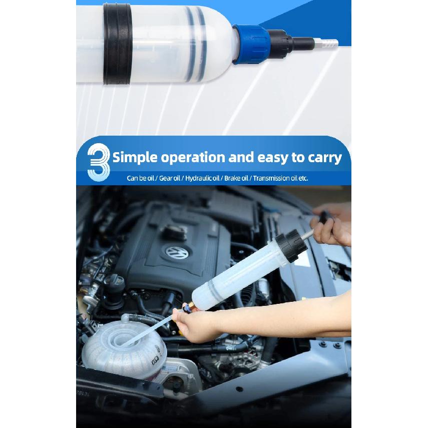 Versatile 1.5L Oil Extractor - Manual Fluid Transfer Pump for DIY Oil Changes Fuel Extraction & Lubricant Replacement