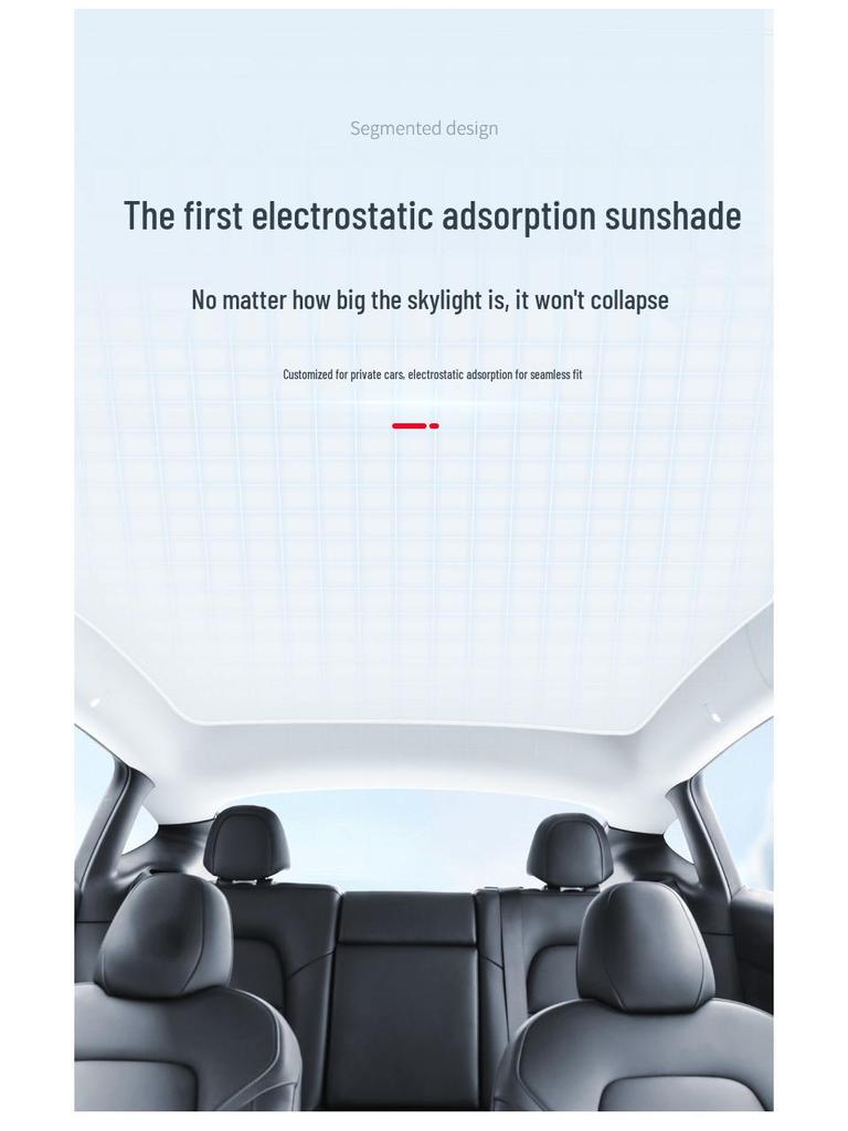 Electrostatic Sunshade Curtain for BYD Song, Seal, Qin, Han, Yuan, Tang, EVDM with Sunroof