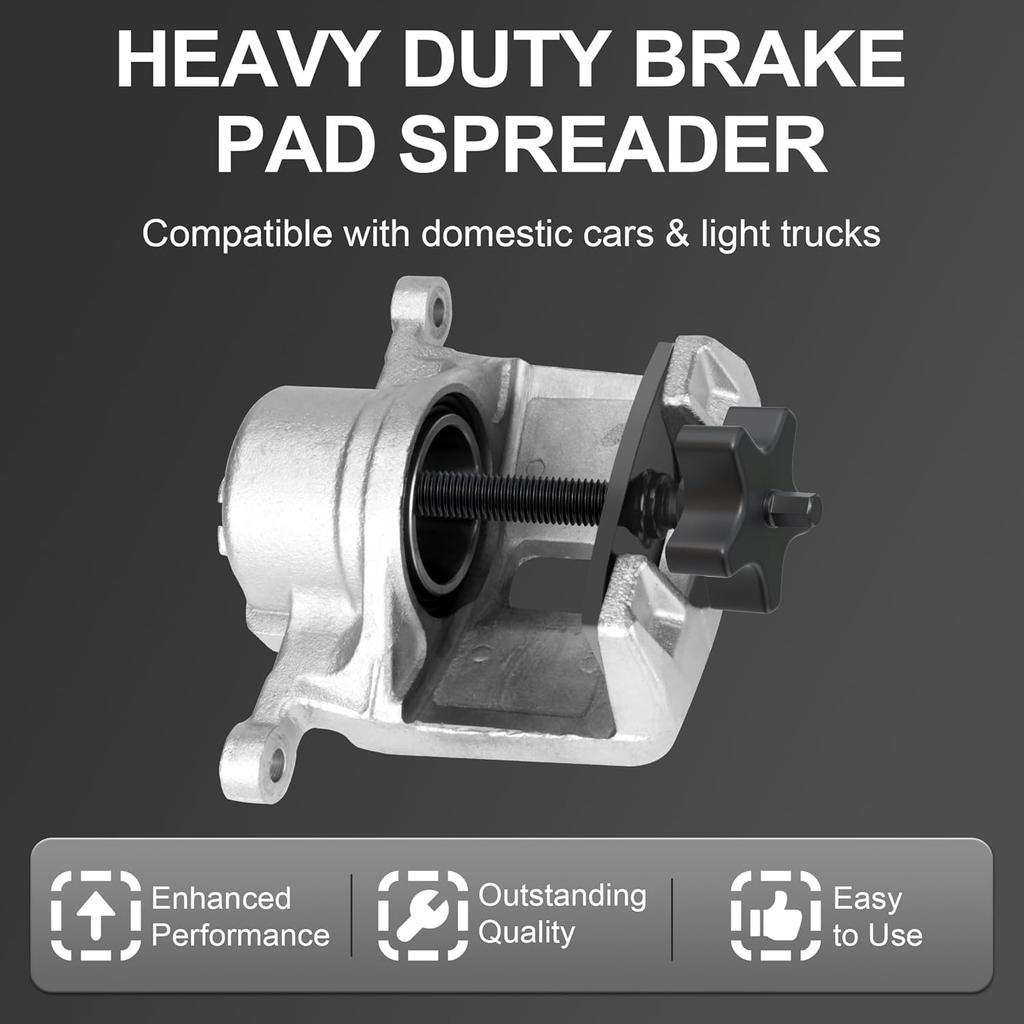 Heavy Duty Brake Pad Spreader, Disc Brake Pad Tool, Universal Brake Caliper Compression Tool, Caliper Piston Compressor Tool with Swivel Joint, Solid
