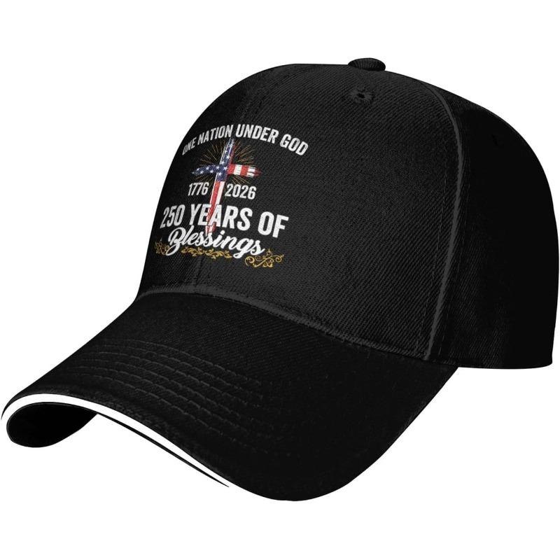 250 Years of Blessings 1776 2026 USA Patriotic Baseball Cap Polyester Unisex Casual Allseason Hat