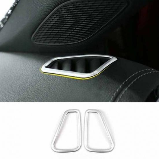 Dashboard Side Outlet Vent Covrs Trim -22 Matte Silver For Benz A-Class CLA
