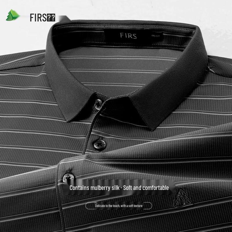 Shanshan Men s Silk Blend Breathable Polo T-Shirt L