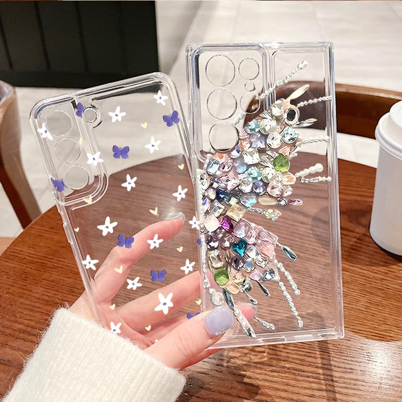 Colorful Butterfly Case For Samsung S26 Ultra S25 FE S24 S23 S22 Plus S21 A15 A25 A35 A55 A16 A26 A36 A56 A17 A37 A57 5G Clear TPU Soft Cover