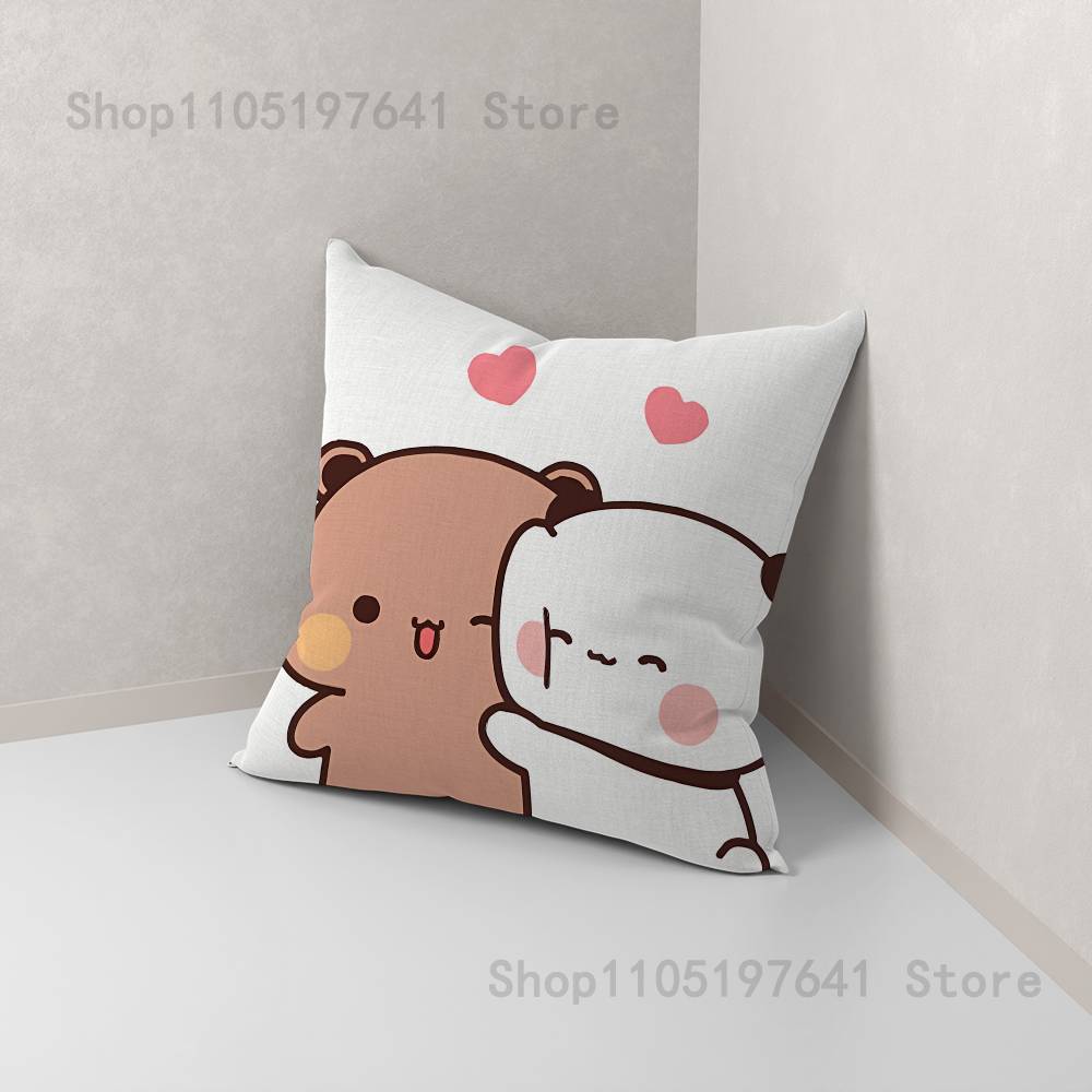 

Cartoon Lovely Cute BuBu DuDu Pillow Case For Sofa Decor Car Office Room Printing Cushion Cover Decorations and Protector 12x12Inch