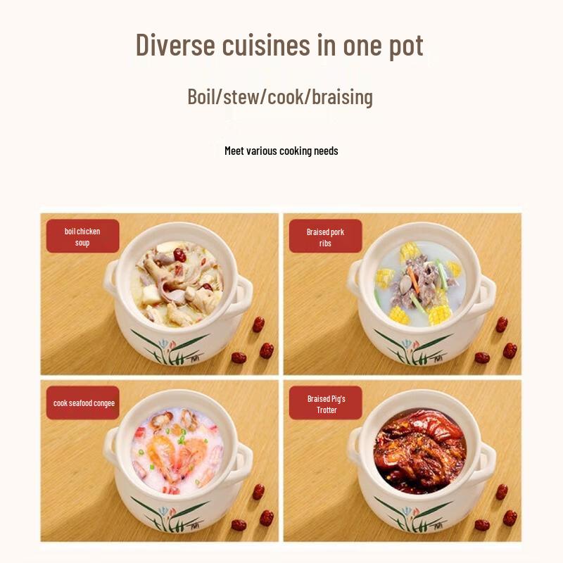 JINGRX High-Temperature Ceramic Soup Pot