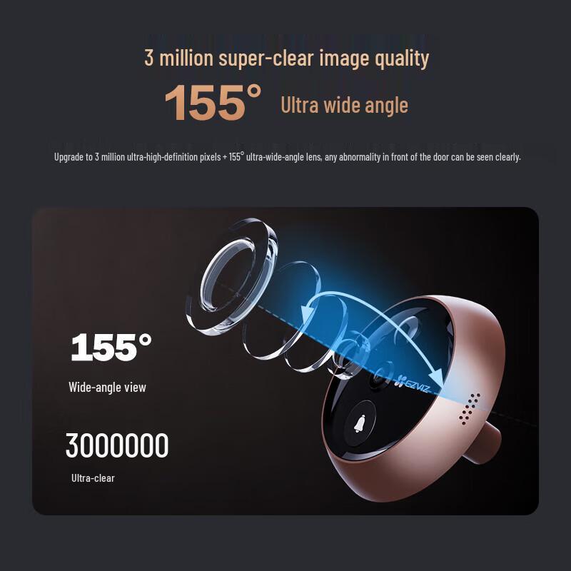 Ezviz DP2 3MP Intelligente Spionkamera & Video-Türklingel (CN-Version)