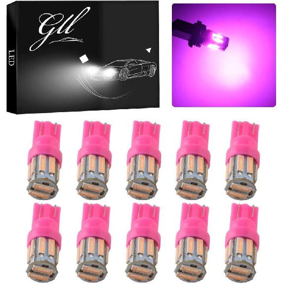 Grandview T10 194 168 921 W5W White LED Interior Lights Bulb Car Replacement Lights Truck License Plate Front Rear Sidemarker Light Dome Map LED