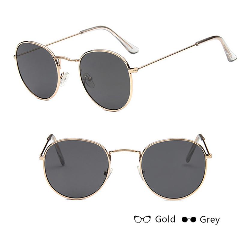Classic Small Frame Round Sunglasses Women/Men Designer Alloy Mirror Sun Glasses Vintage Eyeglass