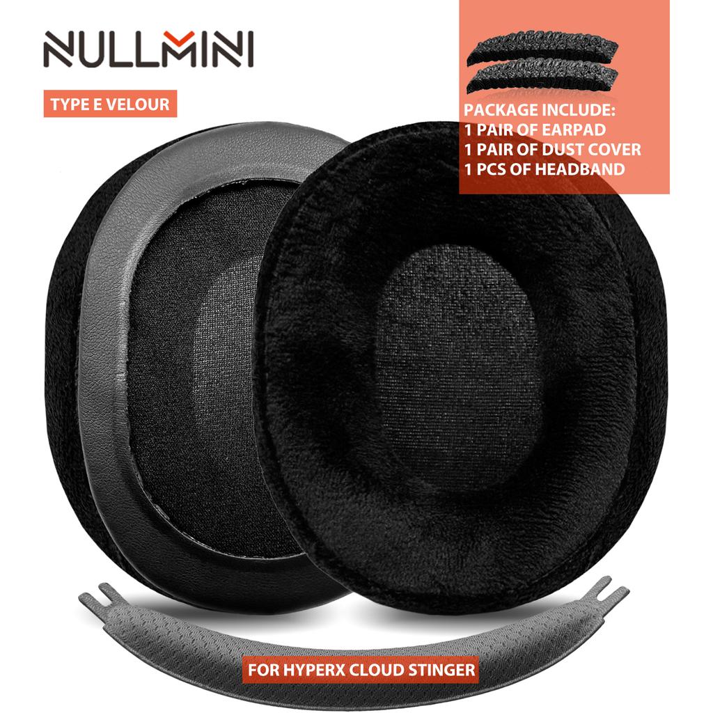 Nullmini Replacement Earpads for HyperX Cloud Stinger Headphones Cooling Gel Ear Pads Cushion Earmuffs Sleeve Headband