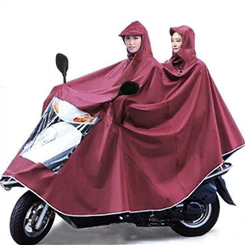 Authentic Raincoat for Electric Bikes and Motorcycles, Rain Poncho for Adult Riding, Single or Double Rider, Enlarged Size