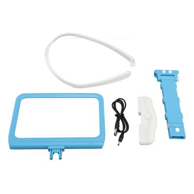 Hands Free Magnifying Glass 5X Magnification 48 LED Light Handheld Neck Hanging Magnifier for
