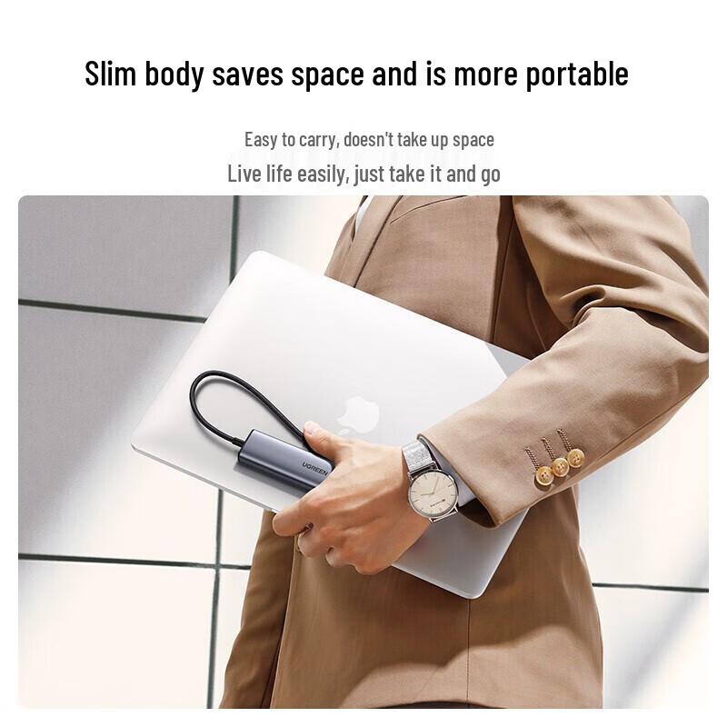 UGREEN USB-C to Ethernet & USB 3.0 Hub CM475