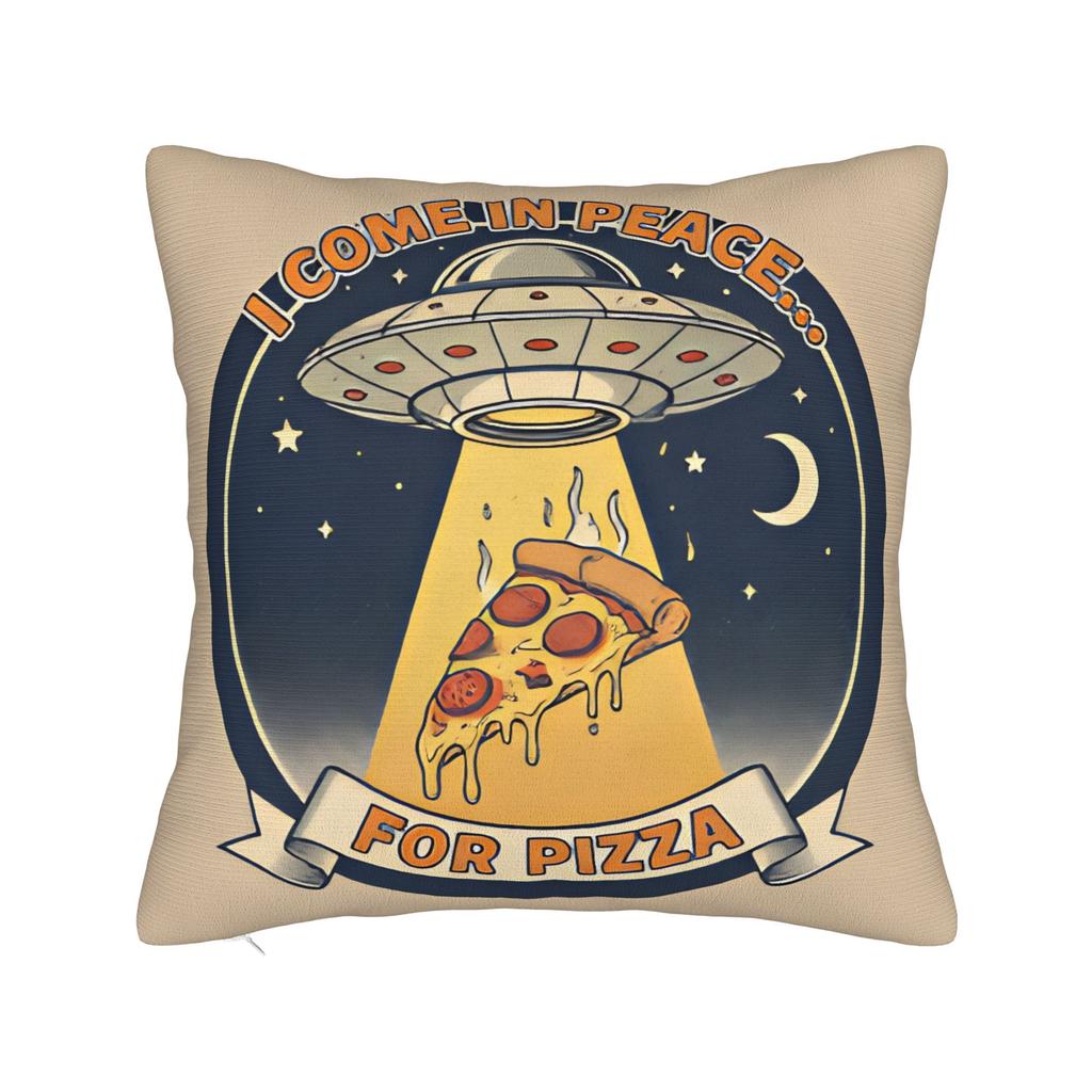 Ufo We Come In Space Alien Pillow Cover Funny Pillow Case For Living Room Bed Chair Soft Pillowcases Gift