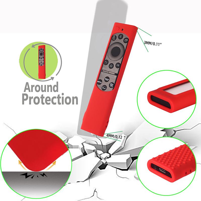 Husa Silicon pentru Telecomanda Tv Husa De Protectie Cu Snur Compatibila Pentru Samsung Solar Tm -2180e