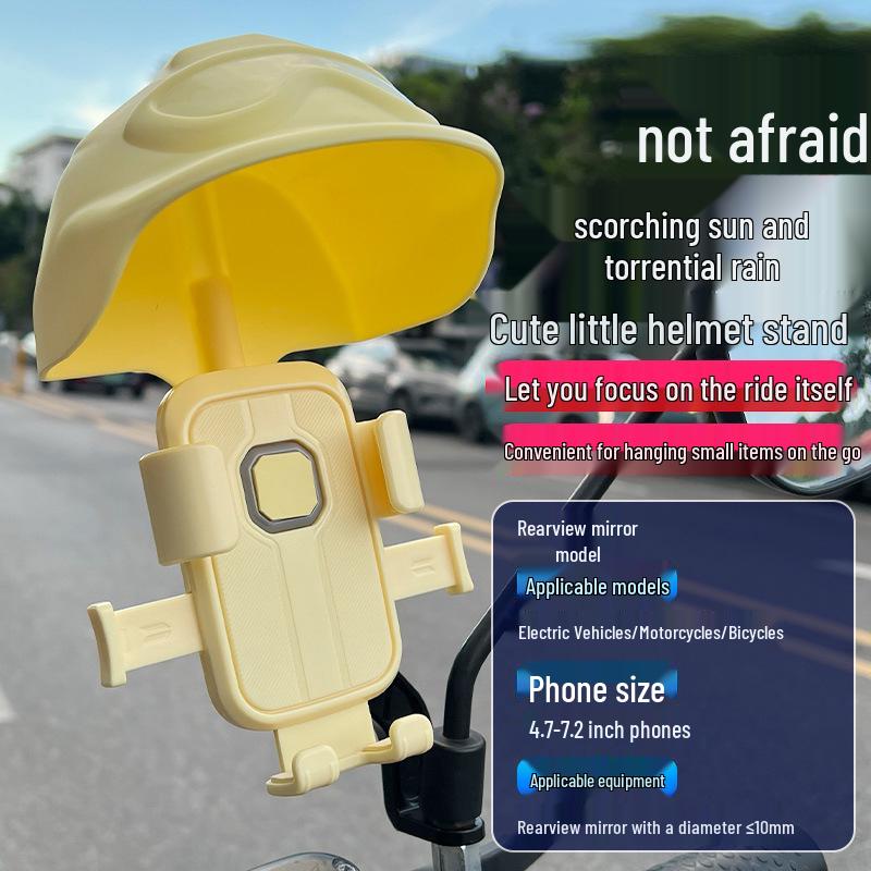 Elektrofahrrad mit niedlicher Cartoon-Handyhalterung und stoßfestem Navigationshaken.