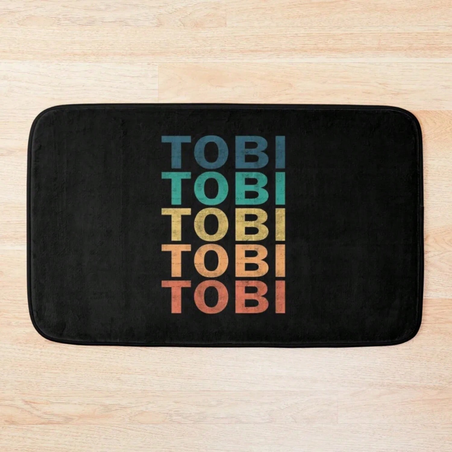 Tobi Name T Shirt - Tobi Vintage Retro Tobi Name Gift Item Tee Bath Mat DoorFor The Door Bathroom Shower Curtain Carpet Rug Mat S разноцветный