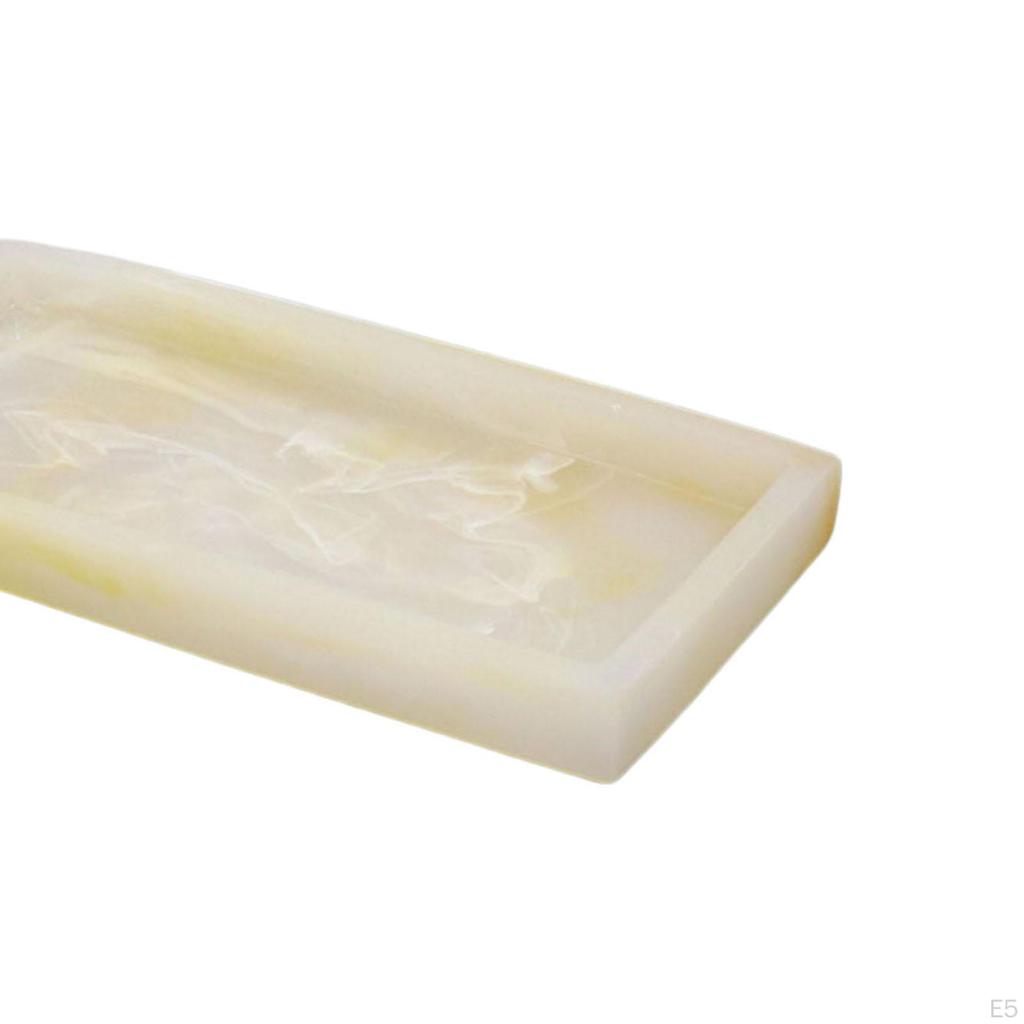 Marble Decorative Vanity Tray Drinks Cake Dish Tealight Plate Soap Toiletry Makeup Dresser Decor