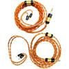 Câble d'écouteurs professionnel 0,78 mm 2 broches avec cuivre monocristallin 7N Adaptateur prise mâle 3,5 mm/4,4 mm Fil Ligne 1,2 m