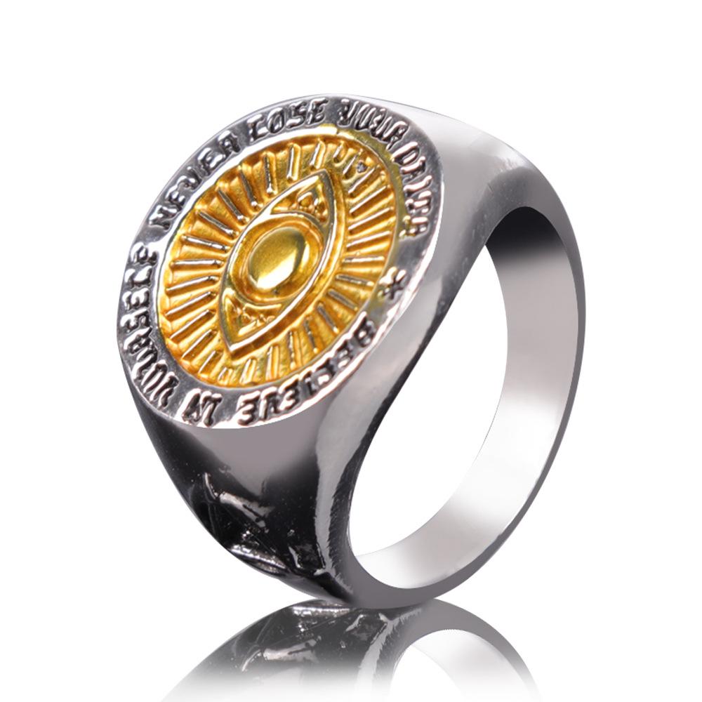 European and American Popular Domineering Ring Devil's Eye Men's Fashion Ring