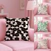 Hexagon Marble Pattern Cushion Cover Plush Fabric Soft Double-Sided Printed Sofa Warm Winter Home Gift Pillow Cover